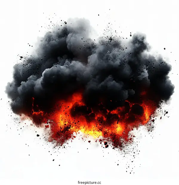 Explosion Smoke and Fire Abstract Background