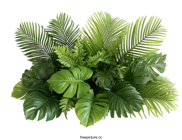 [Transparent Background PNG]Tropical Leaves Background Image