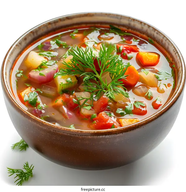 Hearty Vegetable Soup in Bowl