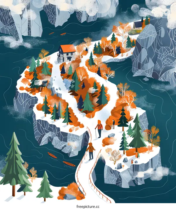 Winter Hike Through the Mountains