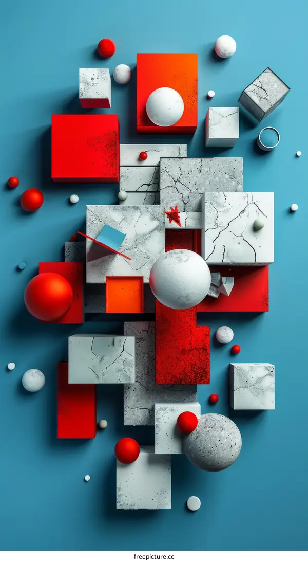 3D illustration of geometric shapes