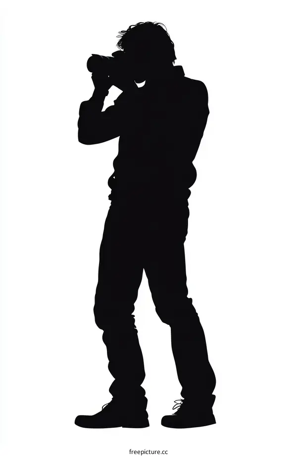 Silhouette of a Photographer Taking a Photo