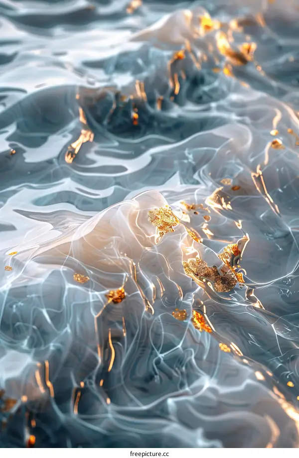 Abstract Liquid Gold Texture Background Design