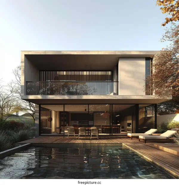 Modern Minimalist Pool House