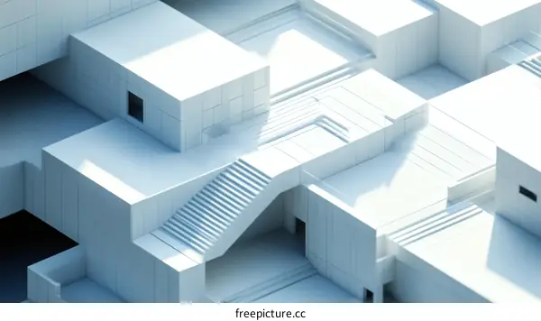 Abstract Geometric Architecture Illustration