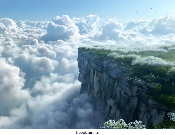 Flowers on the Cliff