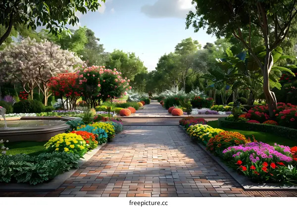 A beautiful garden path