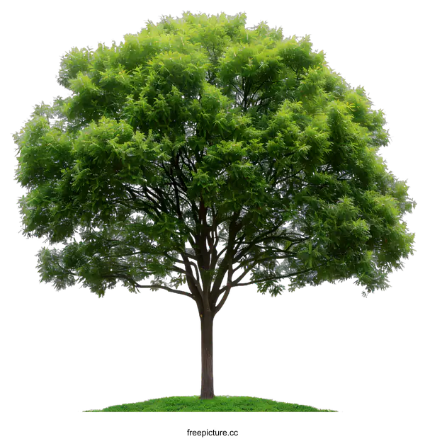 [Transparent Background PNG]Green Tree With White Background