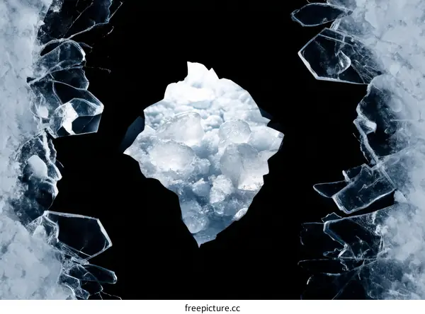 Frozen Fractures Ice Patterns Background
