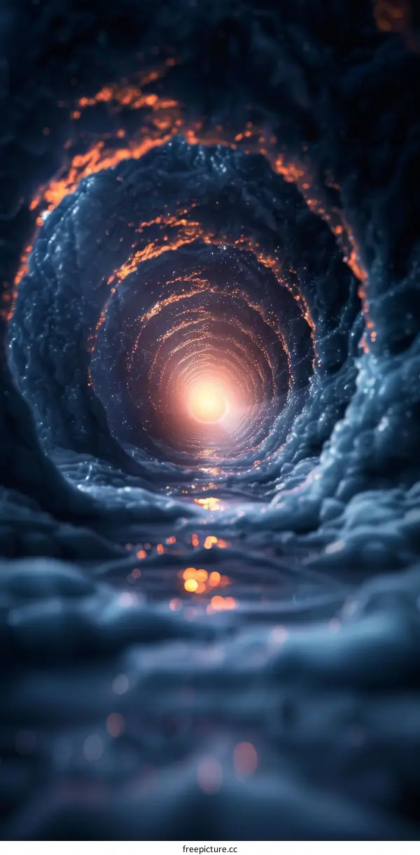 Blue and Orange Tunnel