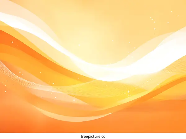 Abstract Orange and White Wavy Background Design