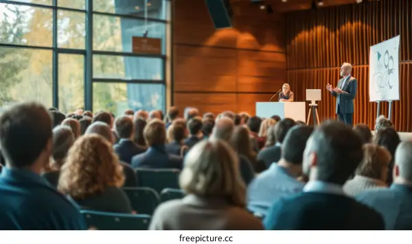 Businessman giving a presentation in a conference room
