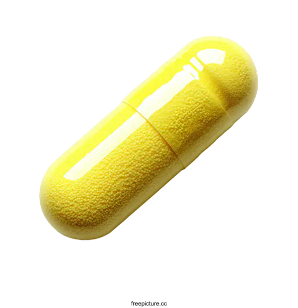 [Transparent Background PNG]Yellow Capsule Medicine Health Care