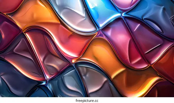 Abstract Colorful Metallic Texture Design