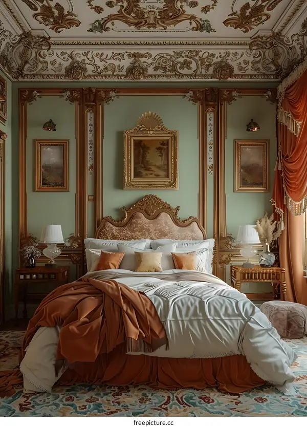 A bedroom in the Rococo style
