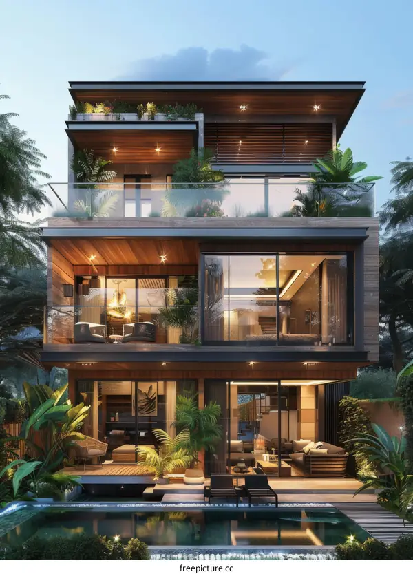 Modern Tropical Villa Exterior Design