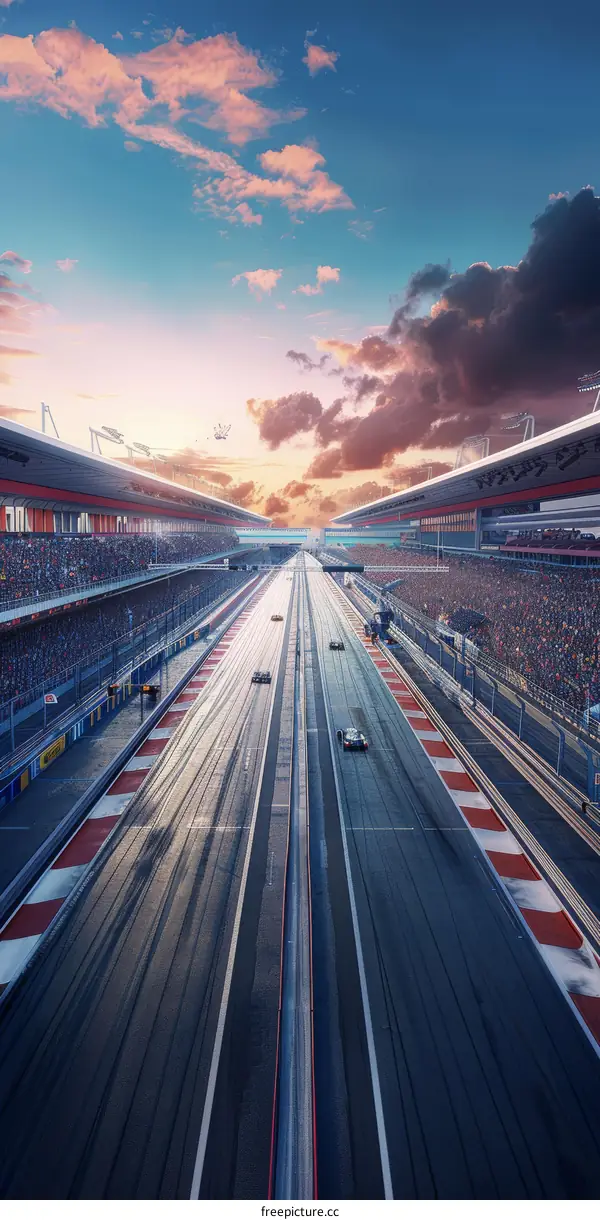 Motor Racing: Cars on the Track in Race Competition