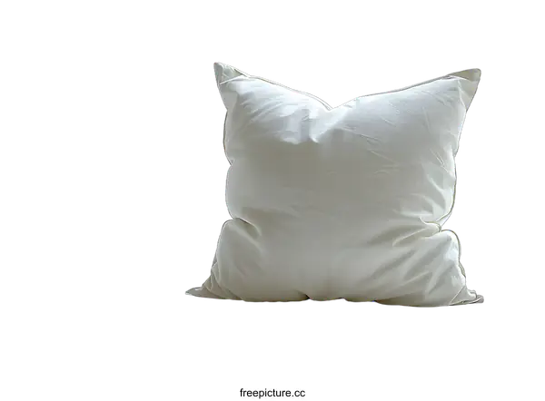 [Transparent Background PNG]A white pillow against a white background