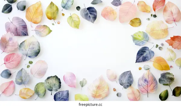 Autumn Leaves Watercolor Arrangement