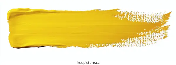 Yellow Paint Stroke Abstract Art