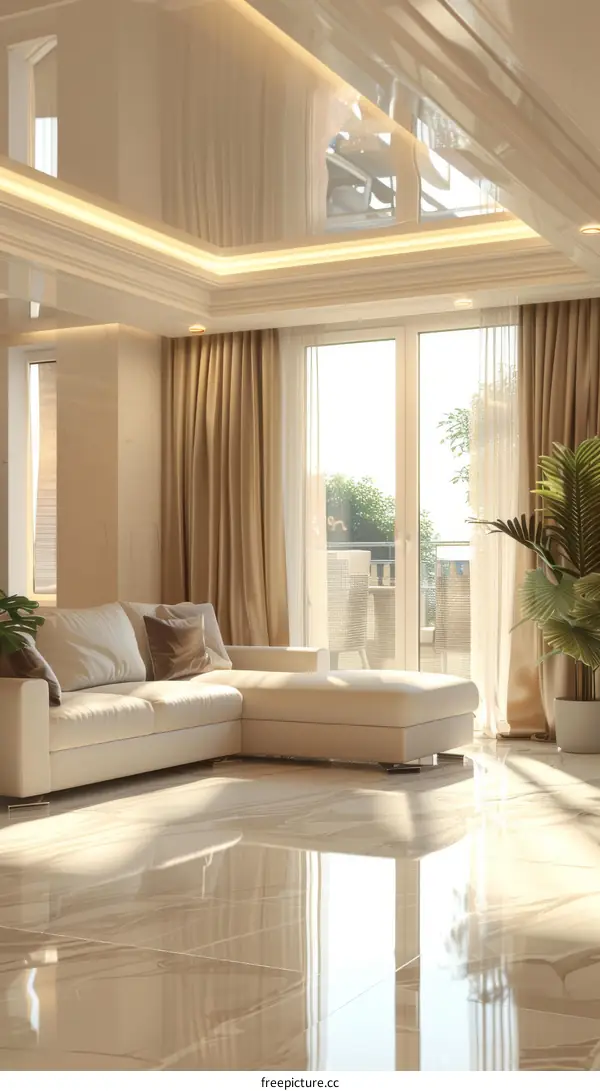 Indoor modern minimalist style living room