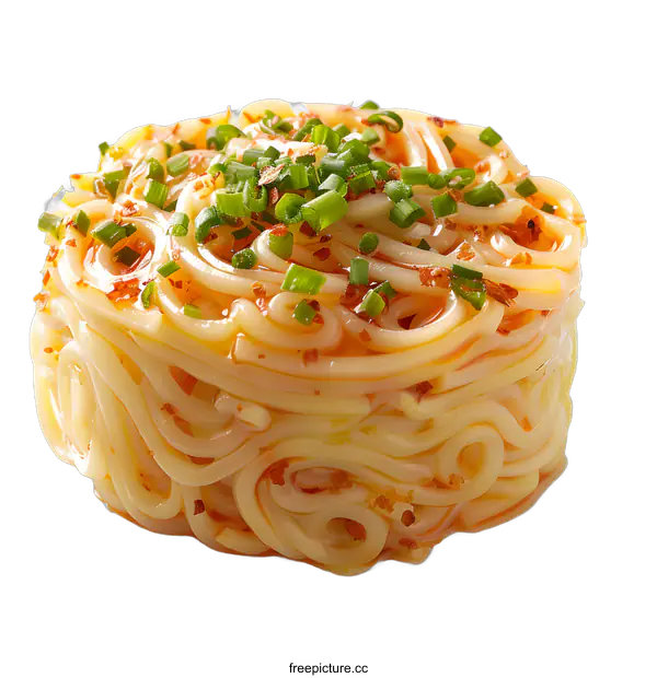 [Transparent Background PNG]Spicy oil mixed noodles on white background