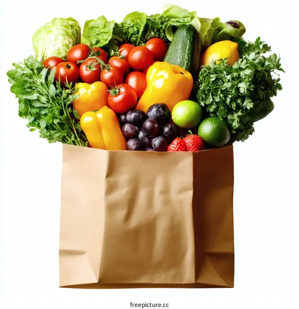 Fresh Produce Bagged Shopping Grocery Items