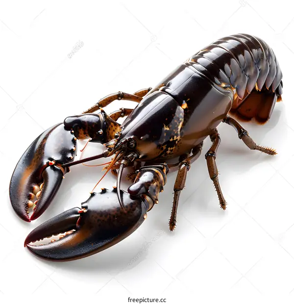 A large lobster isolated on white background