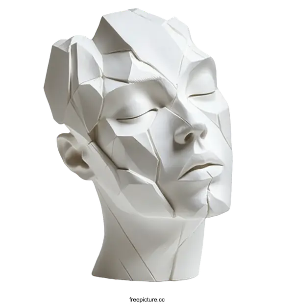 [Transparent Background PNG]Abstract Sculpted Female Head