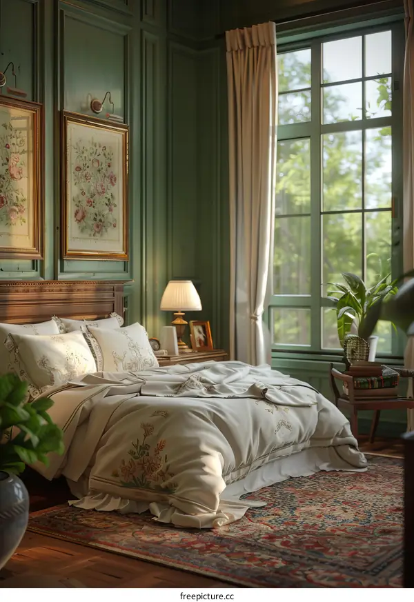 Elegant Vintage Bedroom Interior Design