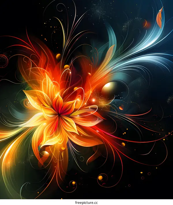 Fiery Floral Fantasy