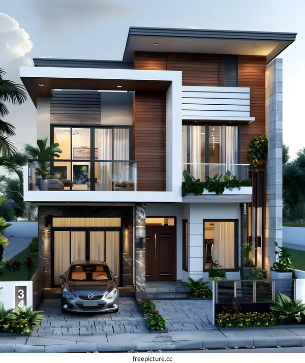 A modern minimalist villa