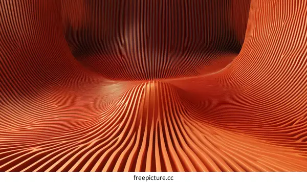 Abstract Geometric Orange Architecture Design