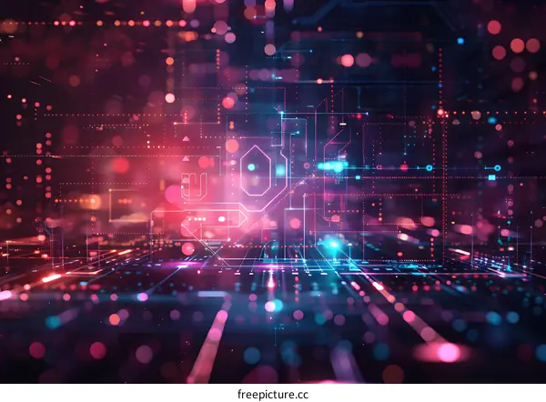 Abstract technology background with circuit board pattern