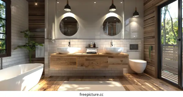 Modern Rustic Bathroom Interior Design