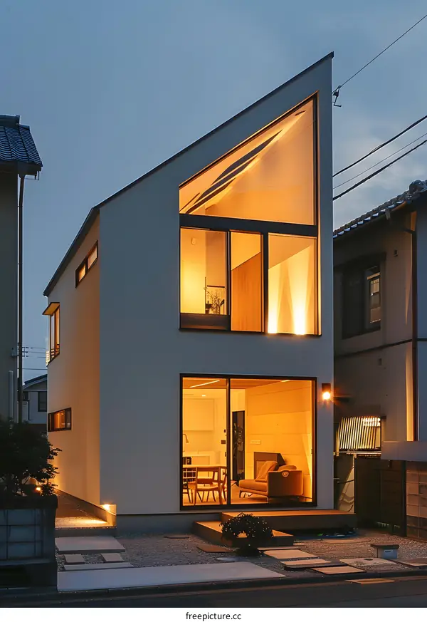 Modern Minimalist House with Large Windows