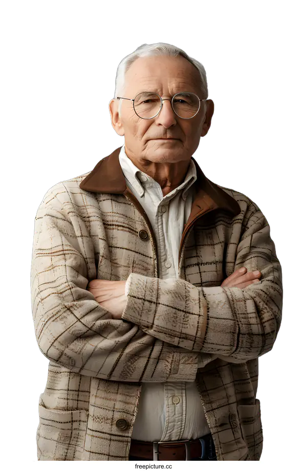 [Transparent Background PNG]portrait of an old man