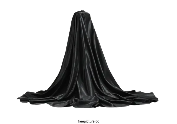 [Transparent Background PNG]Elegant Black Fabric Drape