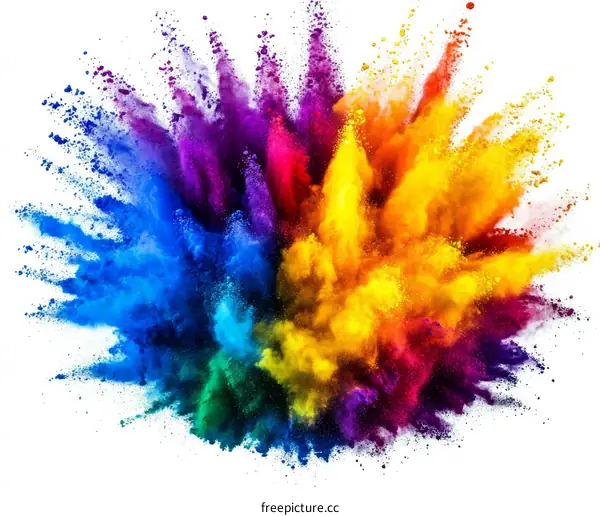 Colorful Explosion of Powder
