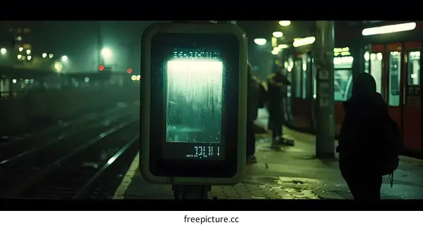 Rainy Night at the Train Station