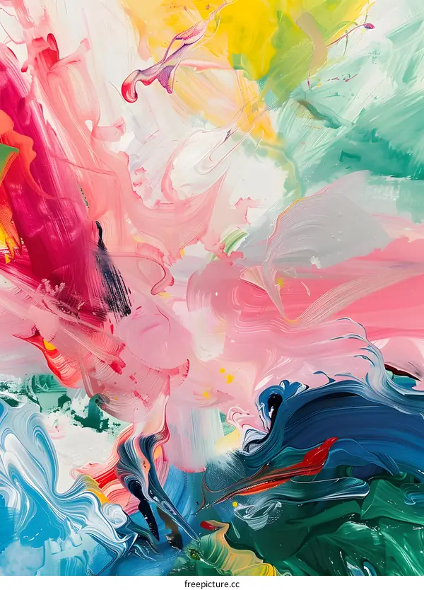 Abstract Painting With Vibrant Colors