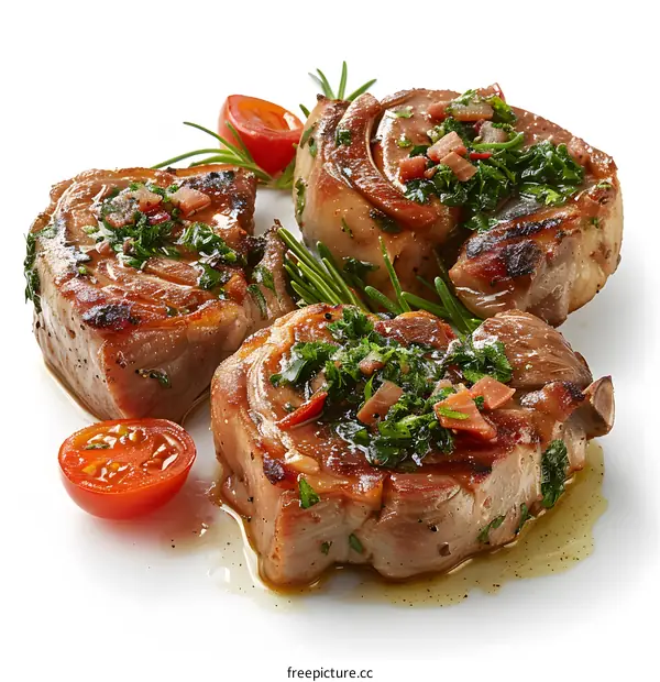 Grilled pork tenderloin medallions