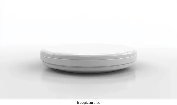 Modern Minimalist White Round Display Podium