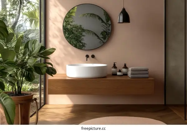 Modern Bathroom Interior Design with Natural Light