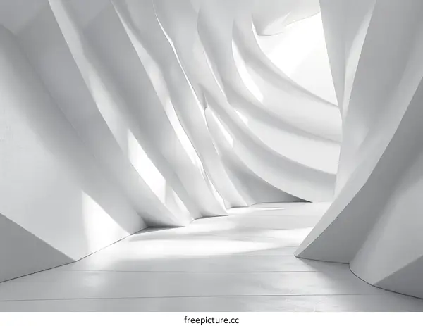 White Minimalist Futuristic Sci-Fi Corridor