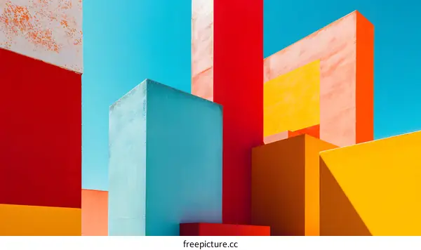 Abstract Colorful Geometric Architecture