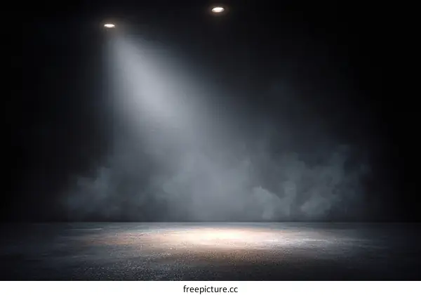 Dramatic Spotlight Stage Empty Space