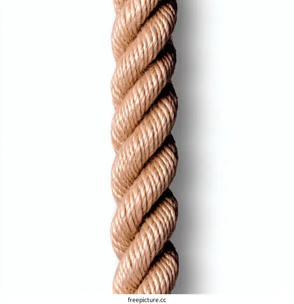 Closeup of a Twisted Hemp Rope