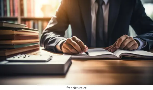 Businessman signs contract