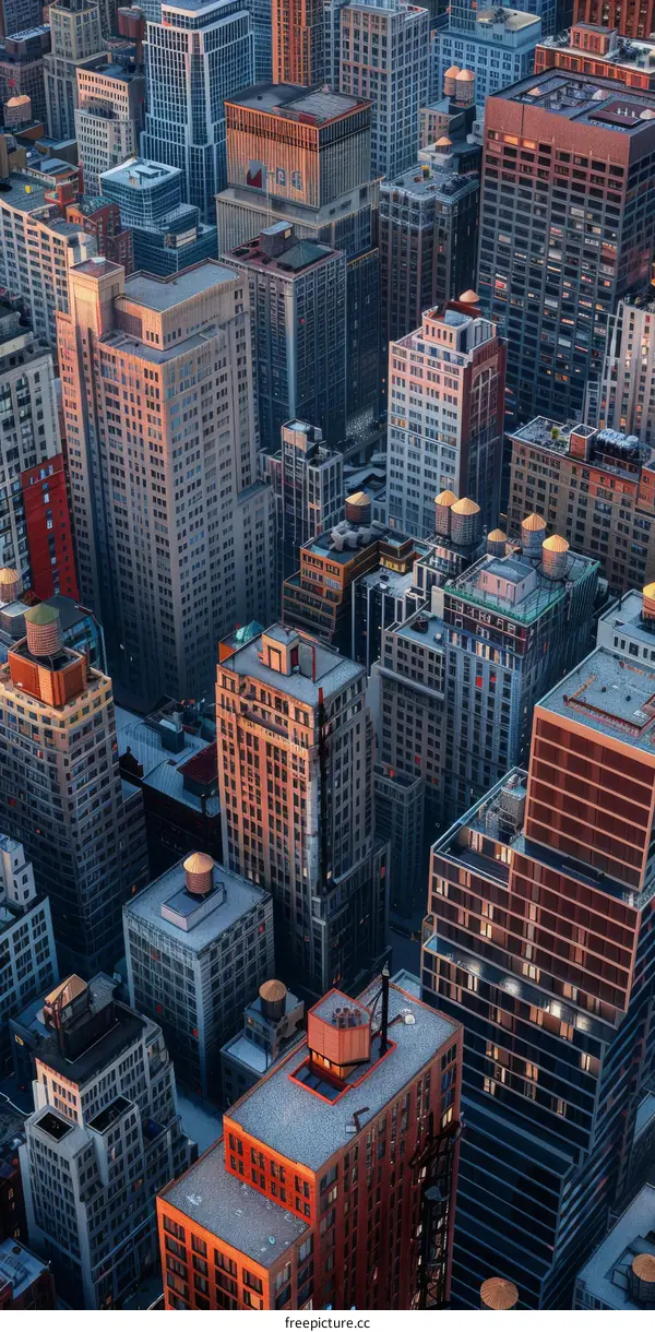 Dense Buildings in the Concrete Jungle of New York City